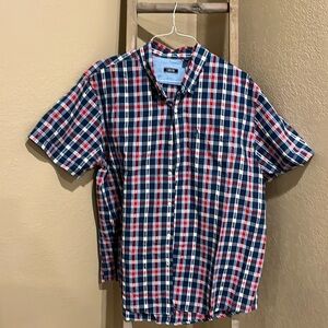 Izod Men’s Short Sleeve Plaid Shirt XXL